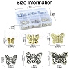 91Pcs 6 Styles Tibetan Style Alloy Butterfly Beads FIND-YW0004-92-2