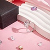  1Pc Rhodium Plated 925 Sterling Silver Adjustable Ring Findings FIND-NB0004-91-4