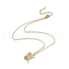 Initial Letter with Butterfly Pendant Necklace NJEW-C026-01G-L-2