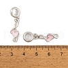 Rack Plating Alloy Pink Enamel European Dangle Charms FIND-C055-14P-3