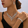 Horse Eye Alloy Crystal Rhinestone & Plastic Pearl Chain Necklaces & Stud Earrings & Bracelets Sets  FS-WG3003B-01-2