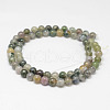 Natural Moss Agate Beads Strands G-F342-01-6mm-2