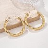 304 Stainless Steel Twist C-Shaped Stud Earrings EJEW-V016-09G-02-3