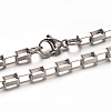 Tarnish Resistant 304 Stainless Steel Box Chain Bracelets BJEW-M165-01P-2