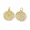 Brass Micro Pave Cubic Zirconia Pendants KK-E068-VC008-1