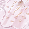 DICOSMETIC 16Pcs 2 Style Natural Rose Quartz Pendants G-DC0001-08-5