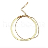 Stainless Steel Double Strand Anklets for Women WG18C2B-63-1