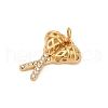 304 Stainless Steel Micro Pave Cubic Zirconia Pendants STAS-D305-02G-F-2