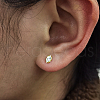 Cute and Delicate S925 Sterling Silver Clear Cubic Zirconia Stud Earrings JU6999-5