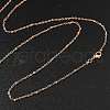 2mm Rack Plating Brass Satellite Chain Necklaces for Women Men MAK-L044-11RG-3