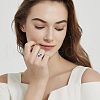 Heart 304 Stainless Steel with Cubic Zirconia Cuff Rings FS-WG2909F-25-4