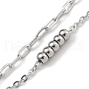 304 Stainless Steel Multi-Strand Chain Bracelets BJEW-H618-19P-2
