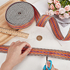 10 Yards Polyester Striped Ribbons SRIB-WH0011-257-3