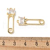 Brass Micro Pave Clear Cubic Zirconia Pendants KK-Q031-33G-3