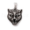 Tibetan Style 304 Stainless Steel Pendants STAS-P305-19AS-1