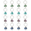HOBBIESAY 16Pcs 4 Style Chip Gemstone Keychain KEYC-HY0001-25-1