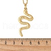 304 Stainless Steel Snake Pendant Necklaces for Women Men NJEW-Z063-03G-05-3
