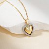 Stylish Brass Micro Pave Clear Cubic Zirconia Pendant Necklaces for Daily Wear EA0793-1-1