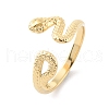 304 Stainless Steel Snake Open Cuff Rings RJEW-D002-14G-3