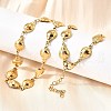 304 Stainless Steel Ladybug Link Chain Necklaces for Women Men NJEW-K249-21A-G-1