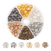 600Pcs 6 Colors 5-Petal Iron Bead Caps IFIN-CJ0001-62-1