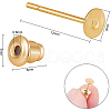 Brass Stud Earring Findings KK-BC0005-36G-2