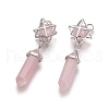 Natural Rose Quartz Pendants G-L512-M05-2