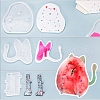 Cat Shape Alarm Clock Ornament DIY Silicone Mold PW-WG44451-01-4