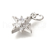 Brass Micro Pave Cubic Zirconia Pendants KK-V008-09P-2