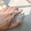 Word You are Stronger than You Think Pattern Brass Cuff Rings for Women FS-WG5CCAF-01-2
