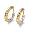 Ion Plating(IP) Two Tone 304 Stainless Steel Huggie Hoop Earrings EJEW-A106-01B-1