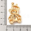 Brass Micro Pave Cubic Zirconia Pendants KK-P250-25G-3