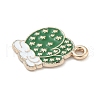 Christmas Alloy Enamel Pendants ENAM-K074-01G-02-2