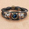 12 Constellations PU Leather Multi-strand Bracelets for Men Women WG878A3-12-1