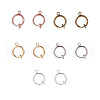 Brass Clip-on Hoop Earring Findings KK-PH0036-23-1