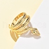 Brass Micro Pave Cubic Zirconia Finger Rings RJEW-Z101-01G-01-3