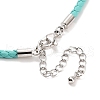 Braided Round Imitation Leather Bracelets Making BJEW-H610-01P-12-2