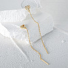 S925 Sterling Silver Hollow Heart Chain Tassel Ear Thread DS1880-1-3