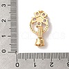 Brass Micro Pave Cubic Zirconia Fold Over Clasps KK-B098-08G-03-3