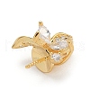 925 Sterling Silver Pave Clear Cubic Zirconia Flower Pendant Bails STER-P068-05G-2