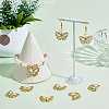 Beebeecraft 10Pcs Rack Plating Brass Micro Pave Clear Cubic Zirconia Pendants ZIRC-BBC0002-83-4
