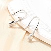 S925 Sterling Silver Stud Earrings EJEW-P305-02G-P-2