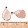 Natural Rose Quartz Pendents G-K354-04KCG-3