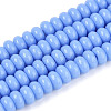 Opaque Spray Painted Glass Beads GLAA-ZX008-4mm-18W-1
