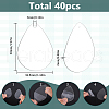 SUNNYCLUE Transparent Acrylic Disc Pendants TACR-SC0001-38B-2