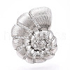 Brass Micro Pave Cubic Zirconia Adjustable Open Cuff Rings for Women RJEW-N051-02P-2