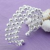 Brass Round Beaded Cuff Bangles for Women FS-WG6E9A6-01-1