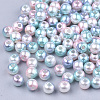 Rainbow ABS Plastic Imitation Pearl Beads OACR-Q174-8mm-05-2