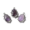 Natural Amethyst Pendants G-B009-02P-J-1