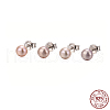 Valentine Presents for Her 925 Sterling Silver Ball Stud Earrings EJEW-D029-4.5mm-1-8